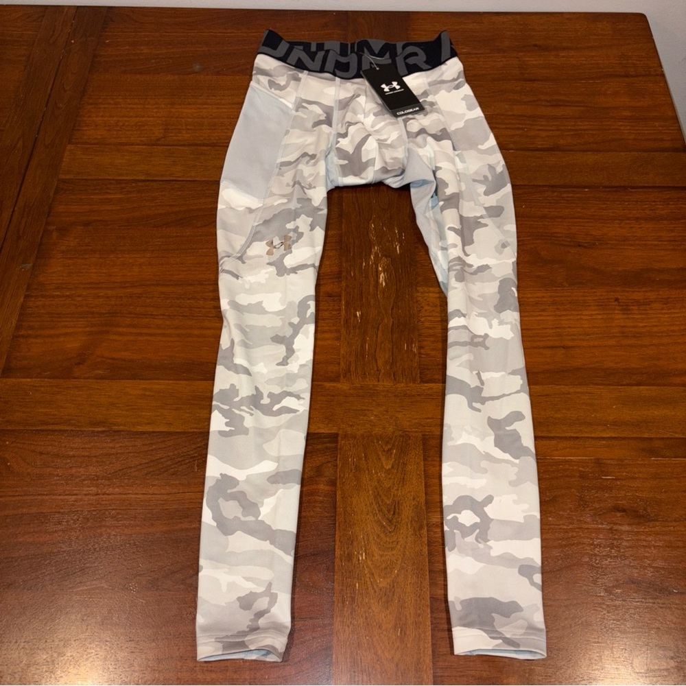 $80 Under Armour UA ColdGear Infrared Men's XXL Gray Camo Legging 1381747 NWT